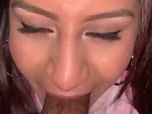 Latina Wife Sucks BBC With A Smile
