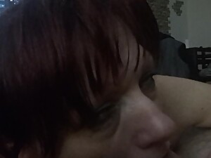 cuckold wife sucks hubby's huge cock till ecstasy !