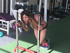 Tabbyanne training in the gym in public thong sexy liverpool