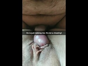 Your cheating wife rubbing pussy with another dick! [Cuckold Snapchat]
