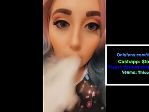 Emo Punk Girl Vaping Thick Rips Blow Out Step Sis Cuck